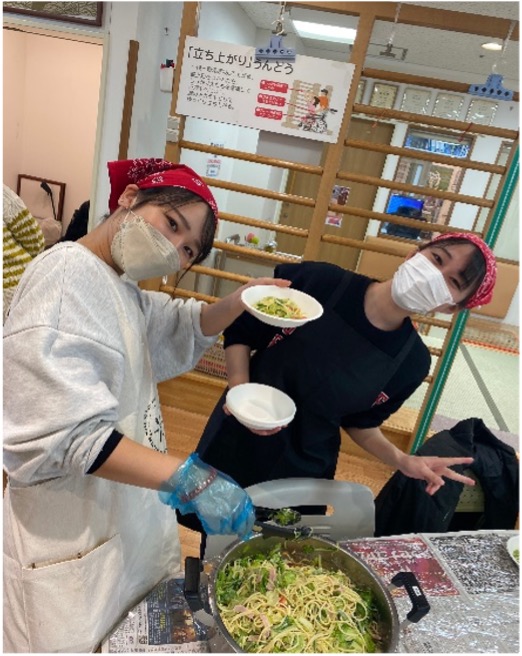 ボランティア活動に参加した学生