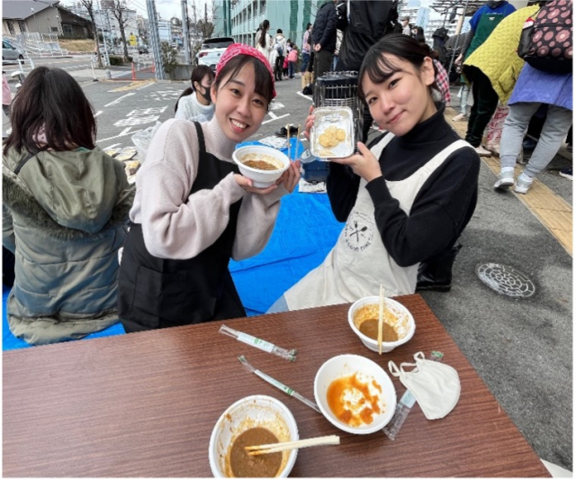 ボランティア活動に参加した学生