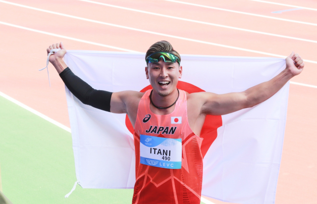 2023年10月杭州アジアパラ大会 金メダル獲得時の井谷選手