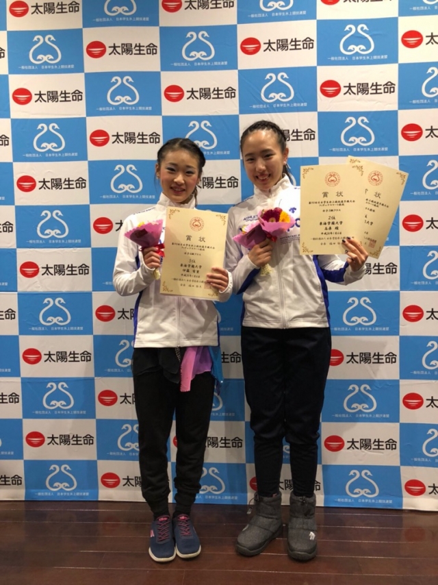 伊藤有里選手(左側)と高原瑶選手(右側)