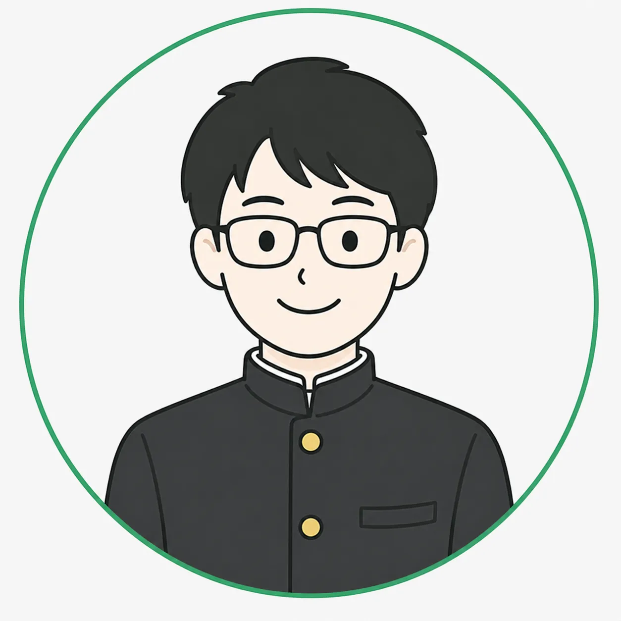 学生服を着た男子高校生のイラスト