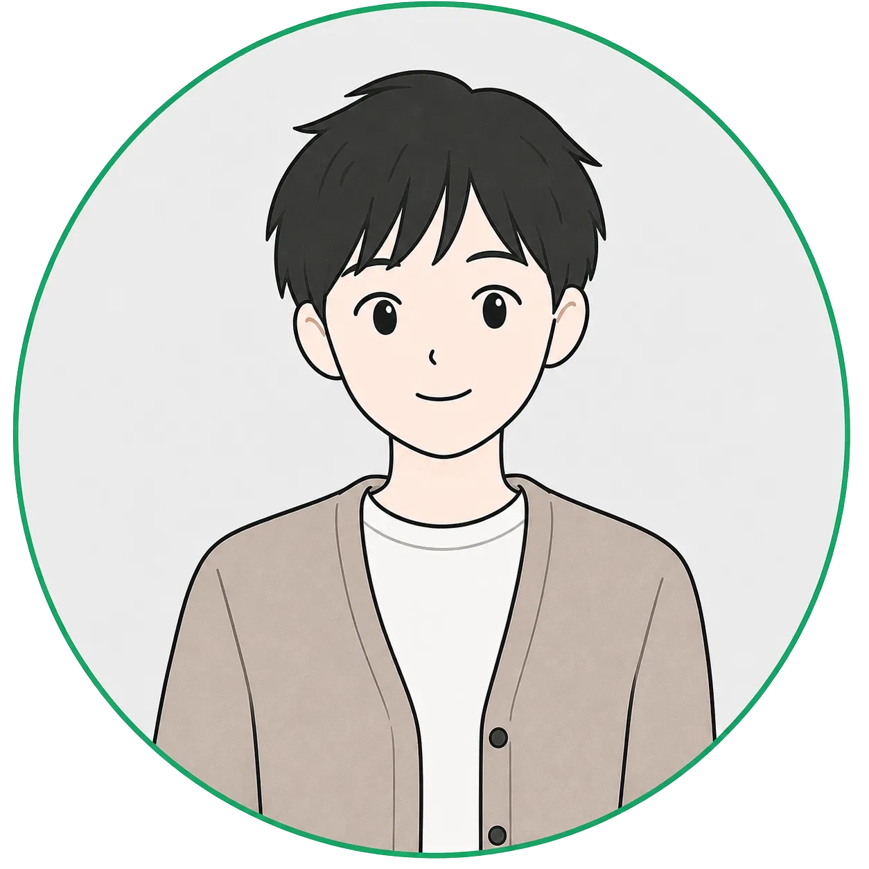私服の男子高校生のイラスト