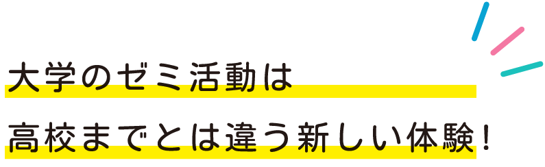 大学のゼミ活動は高校までとは違う新しい体験！